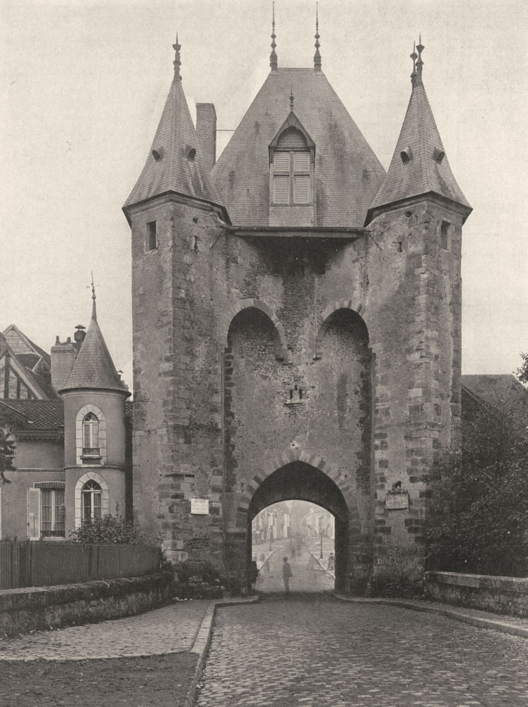 YONNE. Villeneuve-sur-Yonne- Porte de Sens 1905 old antique print picture